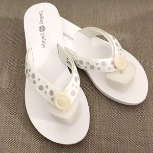 Lindsay Phillips White Switch Flops